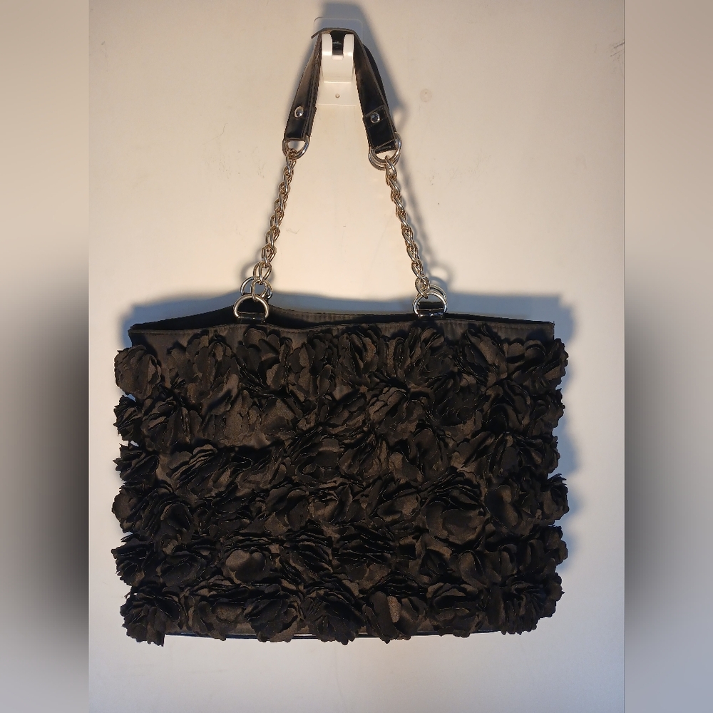 Elegant Black Floral Women's Bag